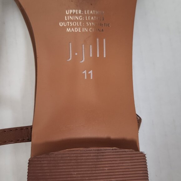J Jill Women's Size 11 Brown Leather Upper Flat Sandals - Picture 7 of 7